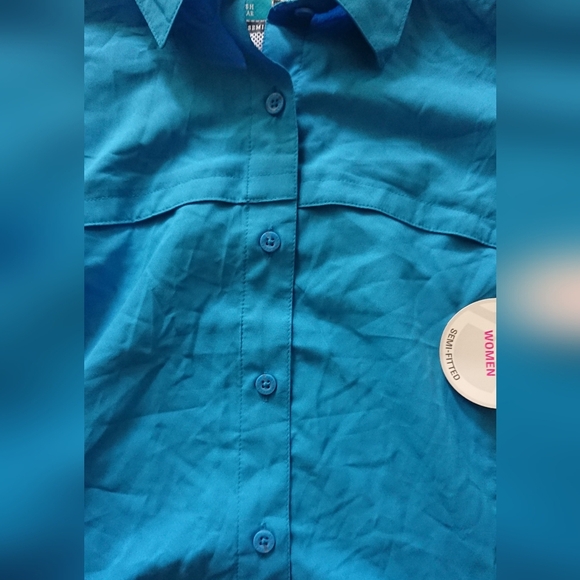 Magellan Outdoors Overcast Fishing Button-Down Shirt in blue size S - Picture 6 of 14